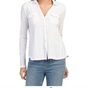 Luck Brand Gauze Button Down Shirt